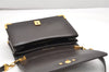 Authentic Christian Dior Vintage Shoulder Bag Purse Leather Brown 2894K