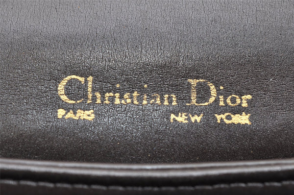 Authentic Christian Dior Vintage Shoulder Bag Purse Leather Brown 2894K