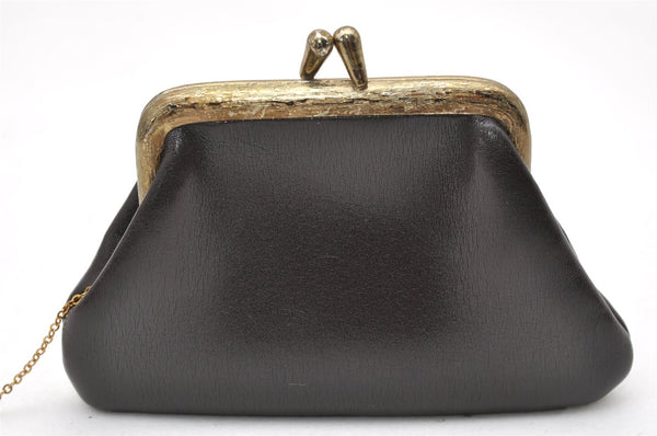 Authentic Christian Dior Vintage Shoulder Bag Purse Leather Brown 2894K