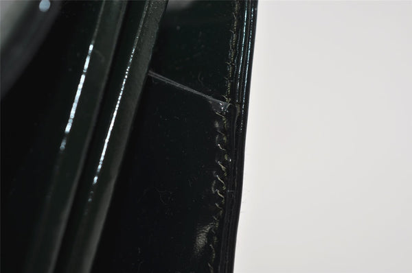 Authentic GUCCI Vintage Shoulder Hand Bag Purse Enamel Green Junk 2895I