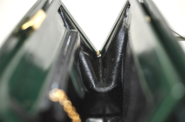 Authentic GUCCI Vintage Shoulder Hand Bag Purse Enamel Green Junk 2895I