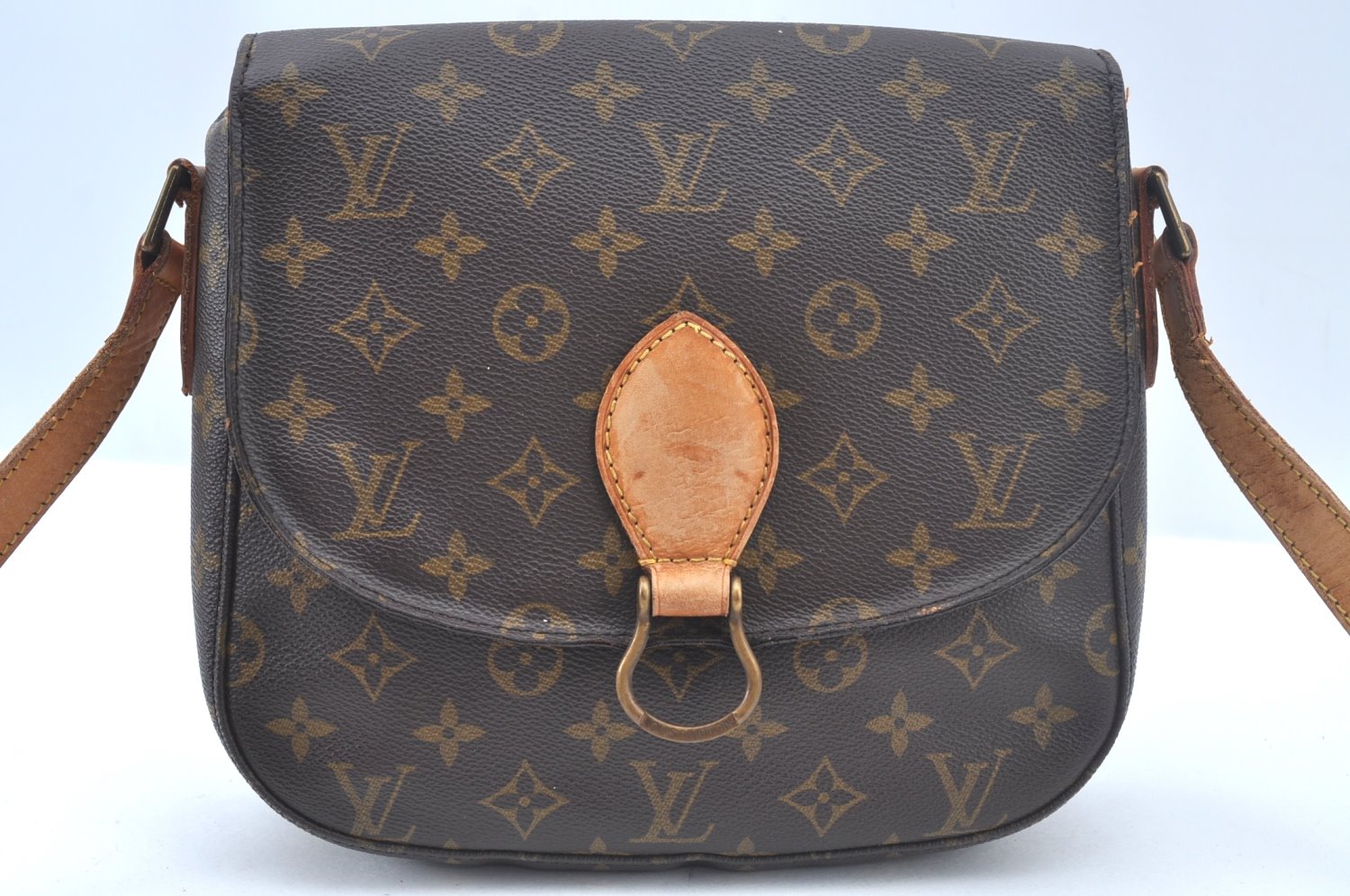 Authentic Louis Vuitton Monogram Saint Cloud GM M51242 Shoulder Cross Bag 2895J