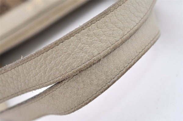 Authentic GUCCI Abbey Shoulder Tote Bag GG Canvas Leather 141470 Brown 2896J