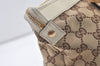 Authentic GUCCI Abbey Shoulder Tote Bag GG Canvas Leather 141470 Brown 2896J