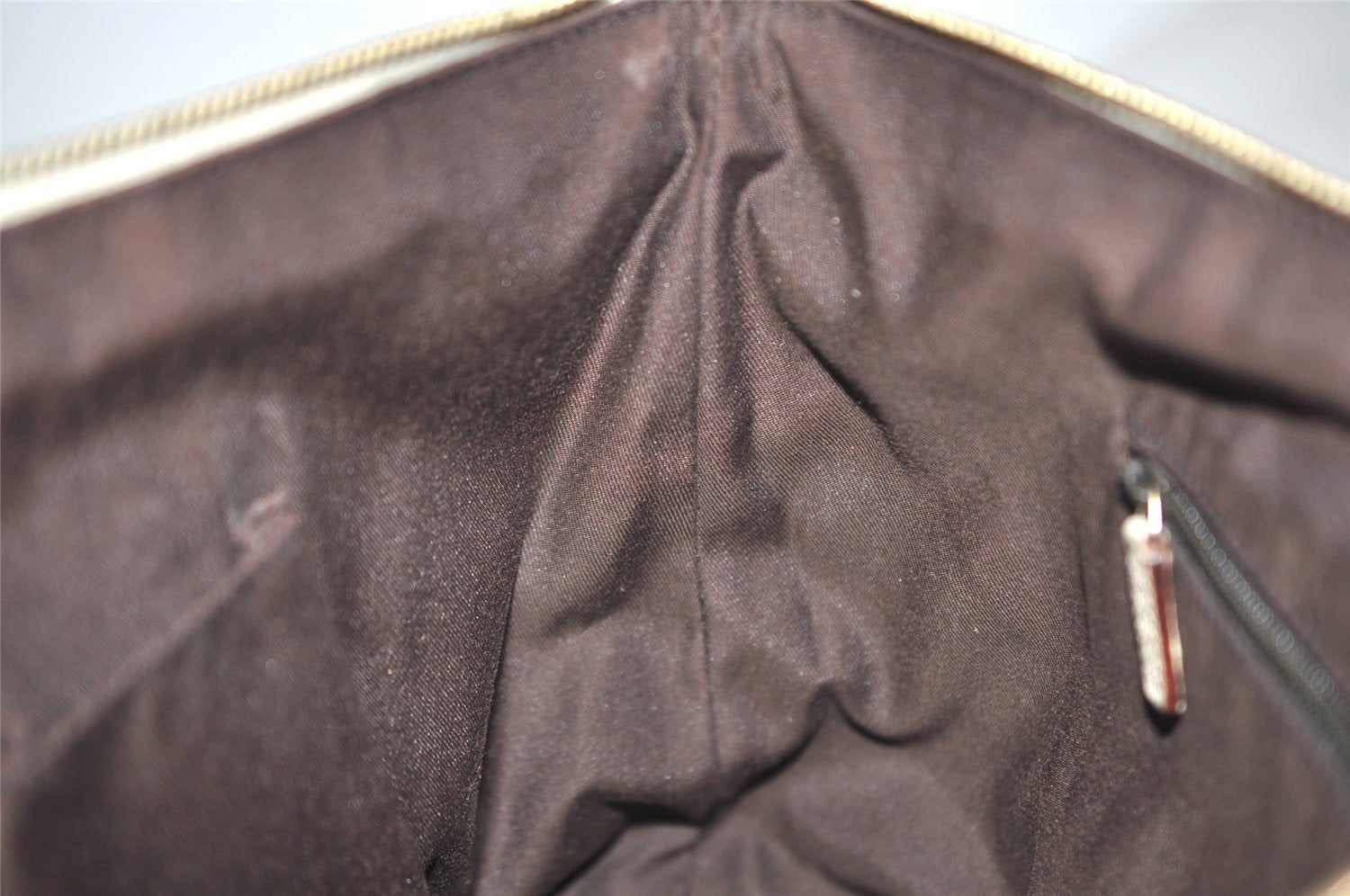 Authentic GUCCI Abbey Shoulder Tote Bag GG Canvas Leather 141470 Brown 2896J