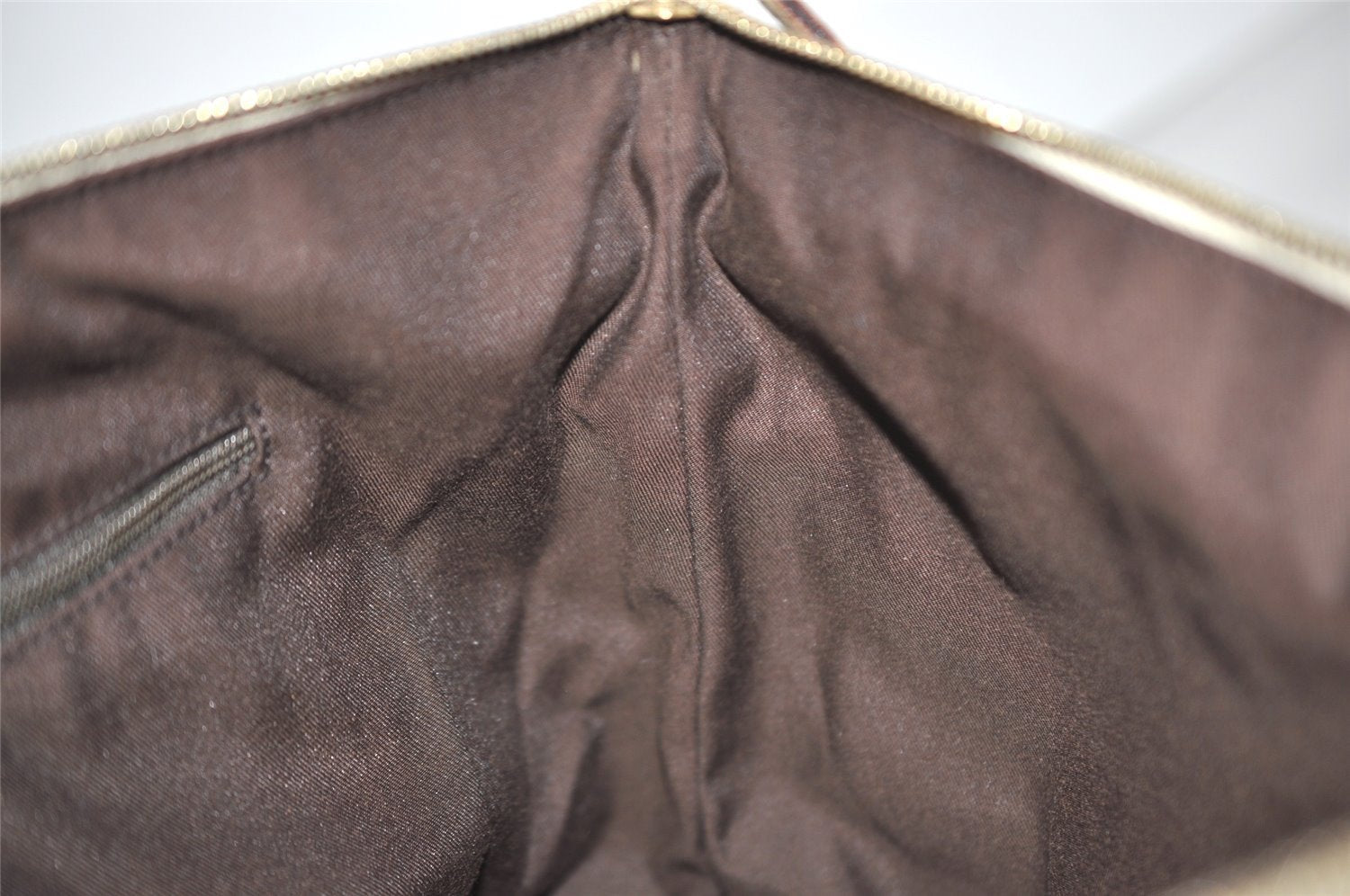 Authentic GUCCI Abbey Shoulder Tote Bag GG Canvas Leather 141470 Brown 2896J