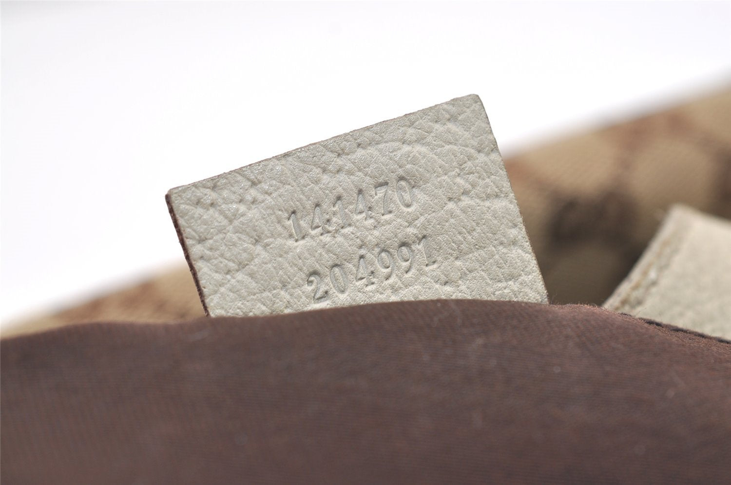 Authentic GUCCI Abbey Shoulder Tote Bag GG Canvas Leather 141470 Brown 2896J