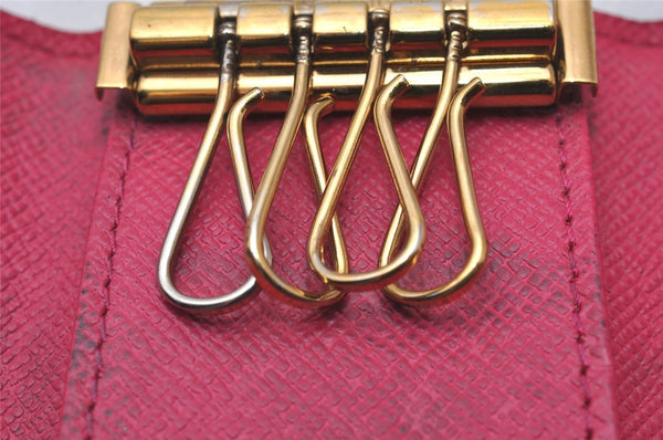 Authentic Louis Vuitton Monogram Multicles 4 Hooks Key Case Pink M41945 LV 2897I