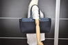 Authentic HERMES Her Bag Cabas GM & GM 2Way Tote Bag Canvas Navy Blue 2898I