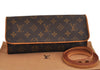Authentic Louis Vuitton Monogram Pochette Twin GM Shoulder Bag M51852 LV 2898J