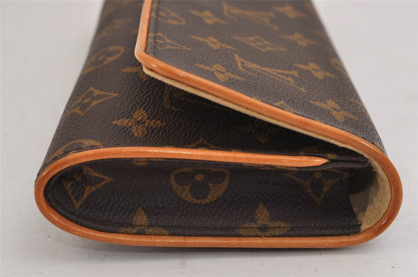 Authentic Louis Vuitton Monogram Pochette Twin GM Shoulder Bag M51852 LV 2898J