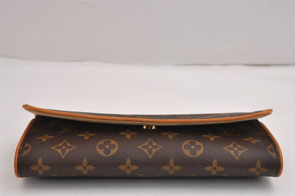 Authentic Louis Vuitton Monogram Pochette Twin GM Shoulder Bag M51852 LV 2898J