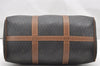 Authentic Christian Dior Honeycomb Hand Boston Bag PVC Leather Black CD 2898K