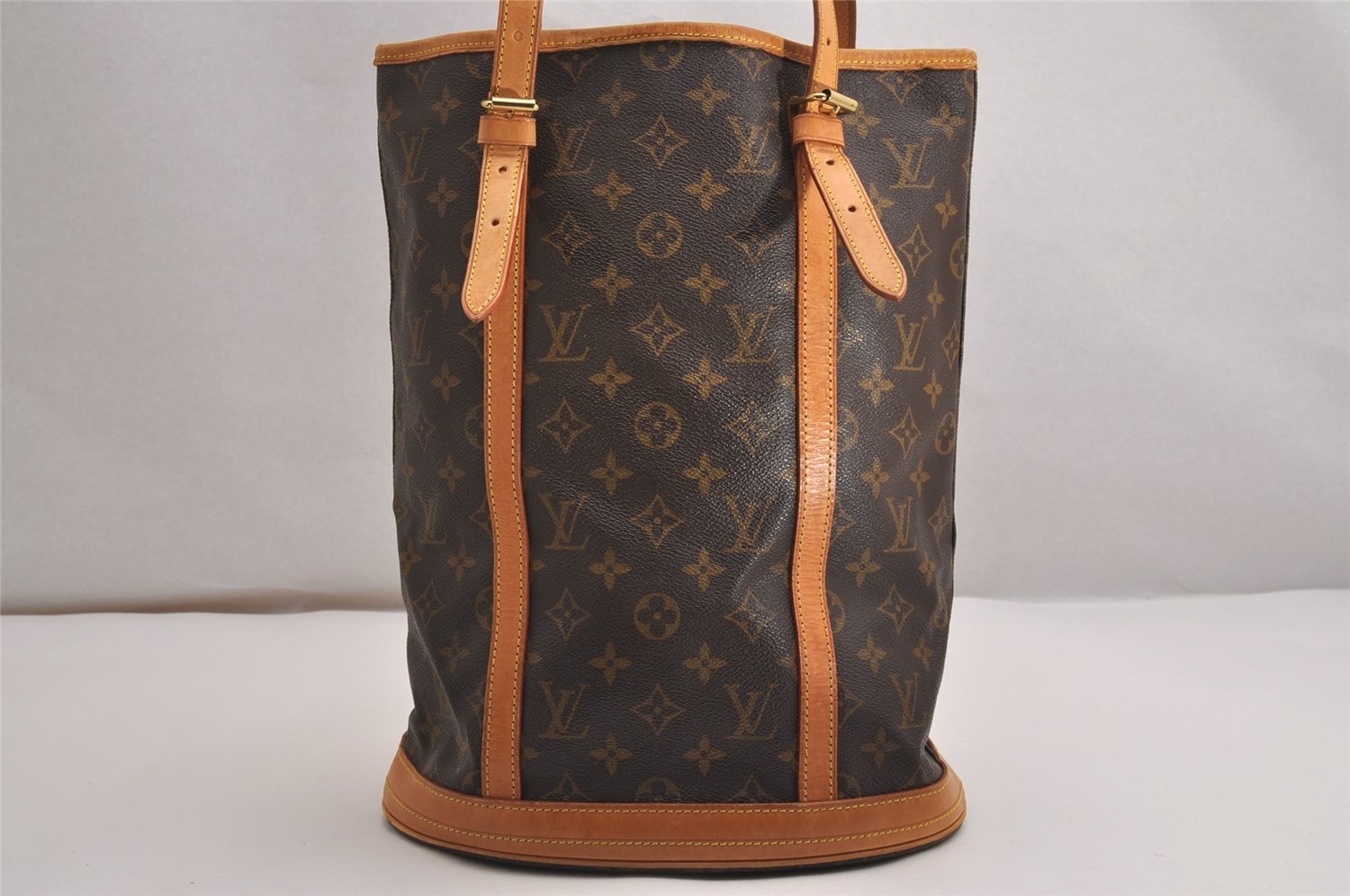 Authentic Louis Vuitton Monogram Bucket GM Shoulder Tote Bag M42236 Junk 2899J
