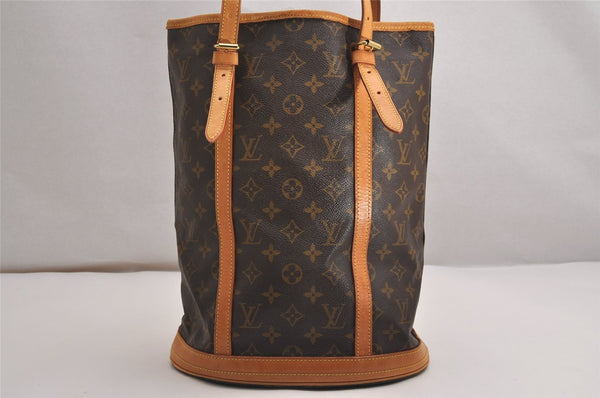 Authentic Louis Vuitton Monogram Bucket GM Shoulder Tote Bag M42236 Junk 2899J