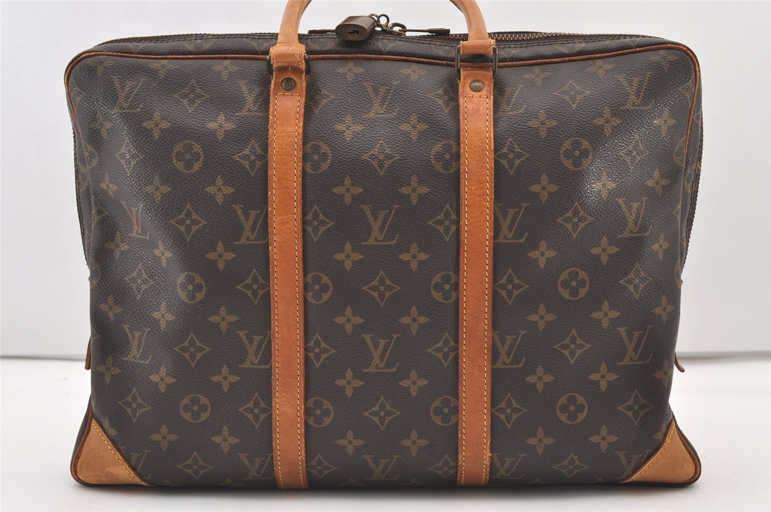 Authentic Louis Vuitton Monogram Porte Documents Voyage M53361 Briefcase 2900J