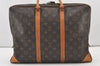 Authentic Louis Vuitton Monogram Porte Documents Voyage M53361 Briefcase 2900J
