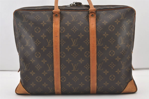 Authentic Louis Vuitton Monogram Porte Documents Voyage M53361 Briefcase 2900J