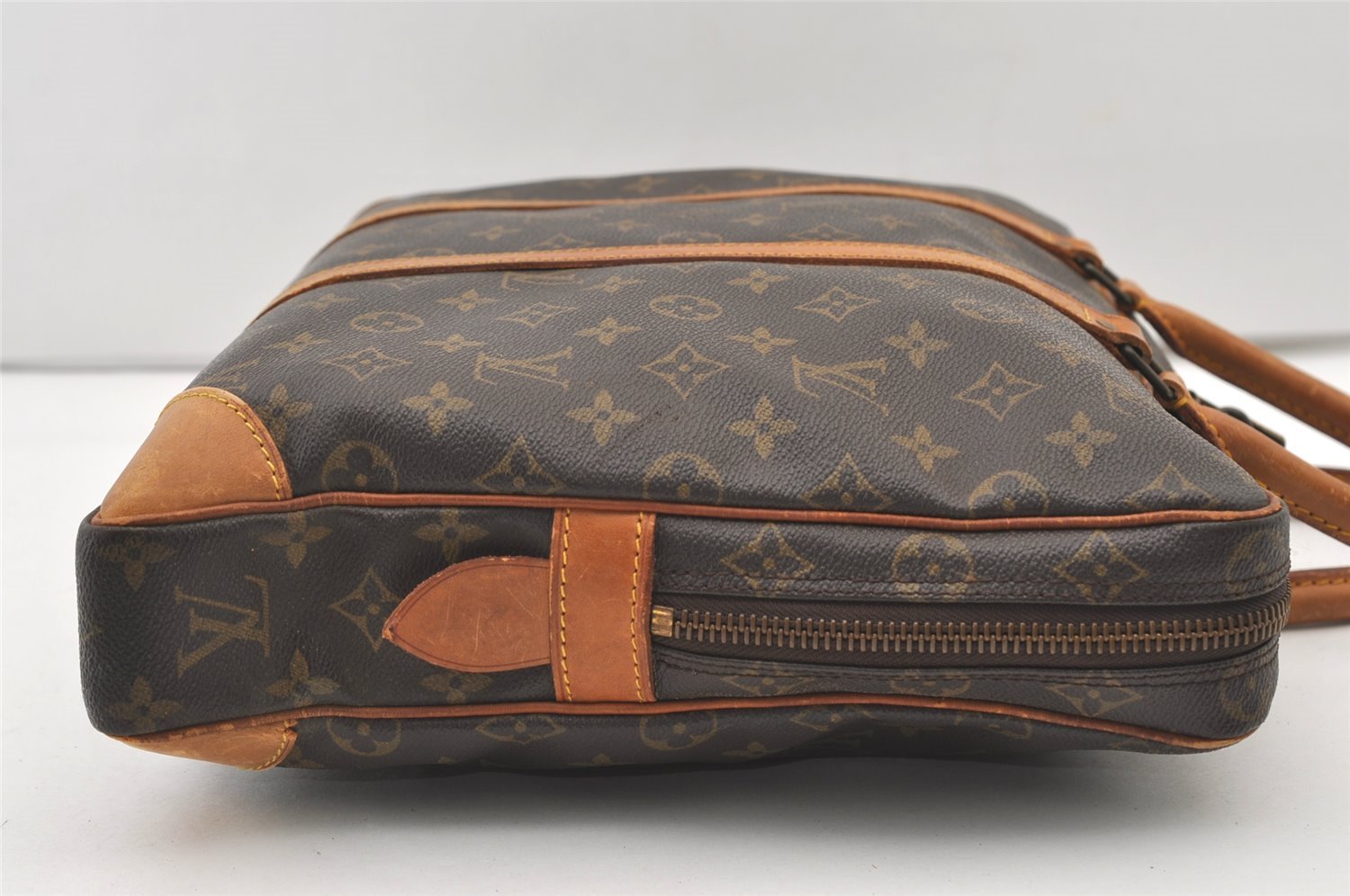 Authentic Louis Vuitton Monogram Porte Documents Voyage M53361 Briefcase 2900J
