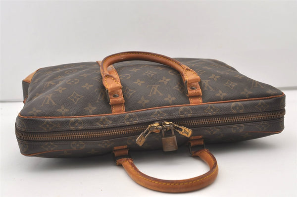 Authentic Louis Vuitton Monogram Porte Documents Voyage M53361 Briefcase 2900J