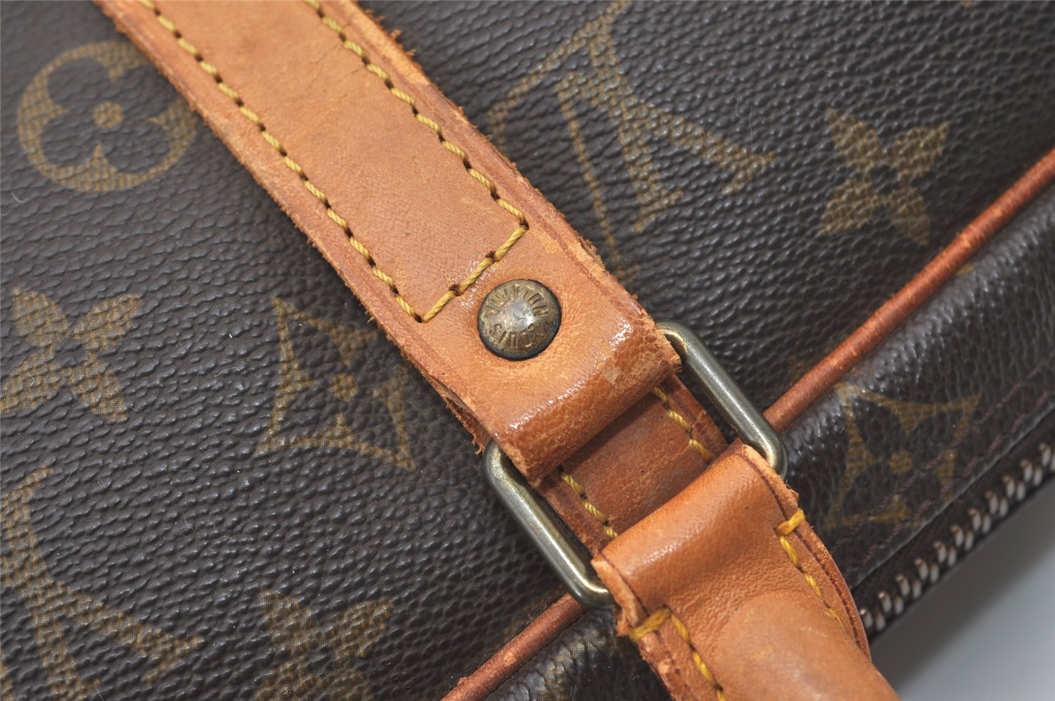 Authentic Louis Vuitton Monogram Porte Documents Voyage M53361 Briefcase 2900J