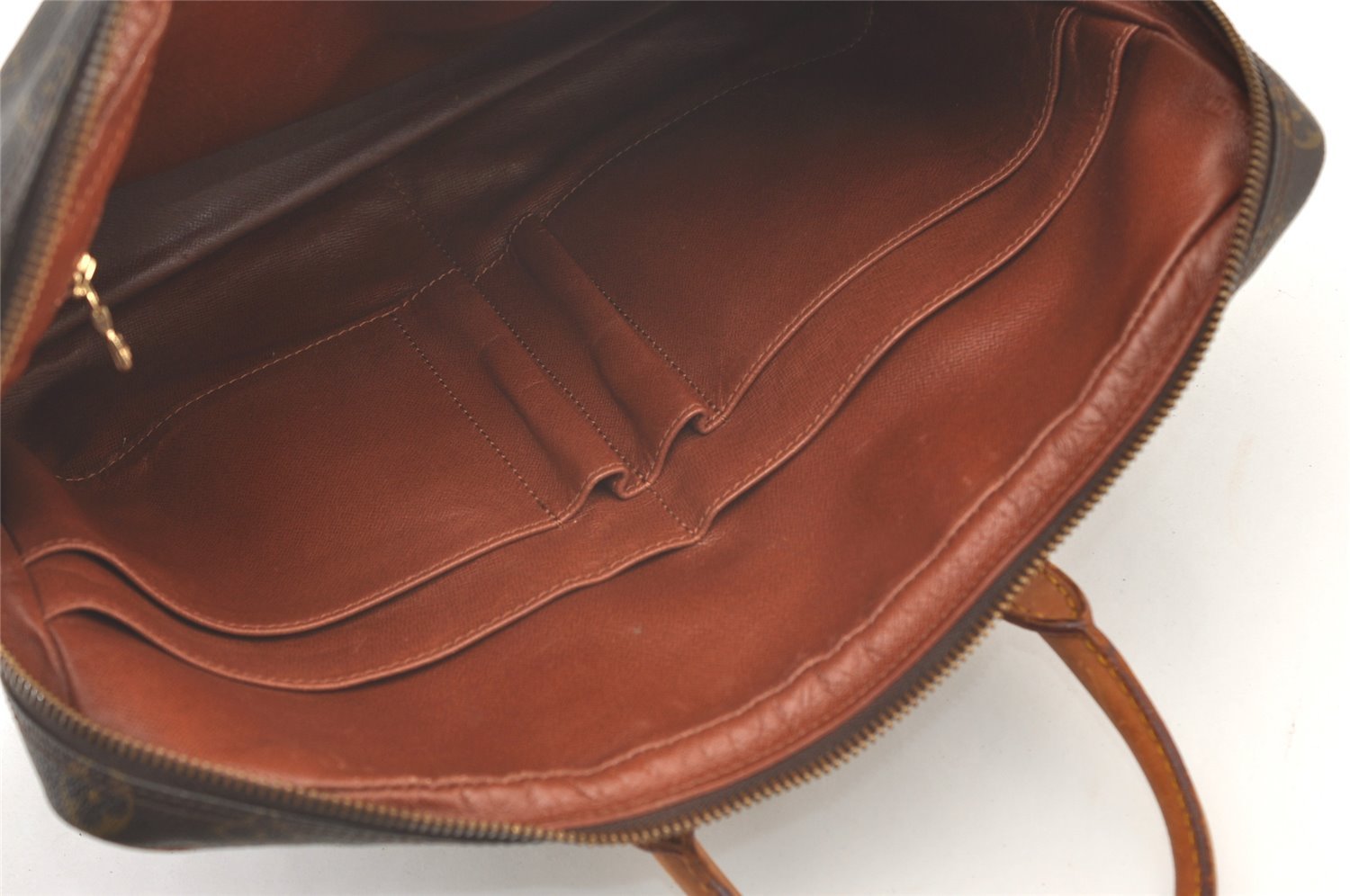 Authentic Louis Vuitton Monogram Porte Documents Voyage M53361 Briefcase 2900J