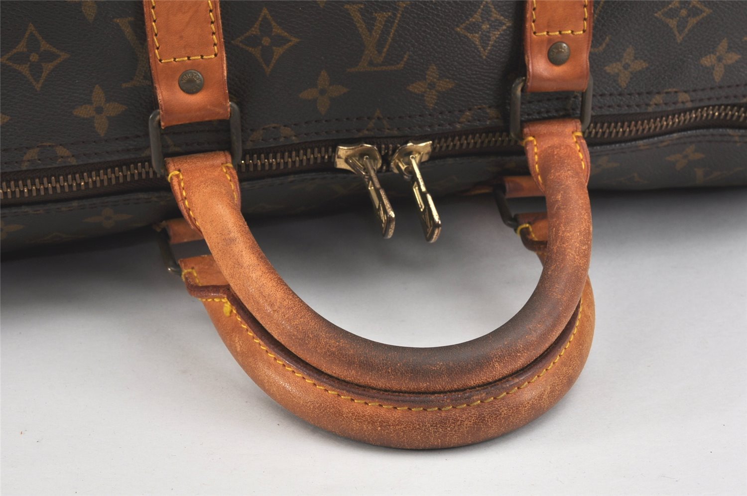 Authentic Louis Vuitton Monogram Keepall 55 Travel Boston Bag M41424 LV 2901K