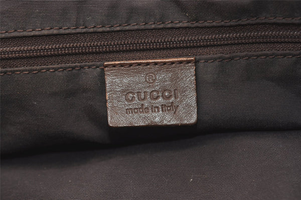 Authentic GUCCI Sherry Line Tote Bag GG Canvas Leather 31243 Beige 2902J