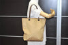 Authentic GUCCI Sherry Line Tote Bag GG Canvas Leather 31243 Beige 2902J