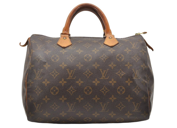 Authentic Louis Vuitton Monogram Speedy 30 Hand Boston Bag M41526 LV 2904K