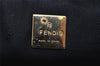 Authentic FENDI Pequin Check Shoulder Cross Bag PVC Leather Brown Black 2905I