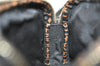 Authentic FENDI Pequin Check Shoulder Cross Bag PVC Leather Brown Black 2905I