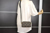 Authentic FENDI Pequin Check Shoulder Cross Bag PVC Leather Brown Black 2905I