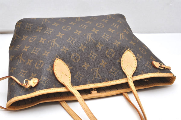 Authentic Louis Vuitton Monogram Neverfull PM Shoulder Tote Bag M40155 LV 2906K