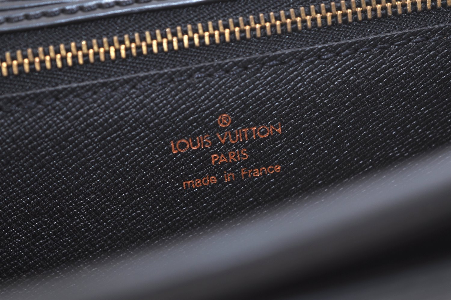 Auth Louis Vuitton Epi Pochette Sellier Dragonne Clutch Bag M52612 Black 2908K