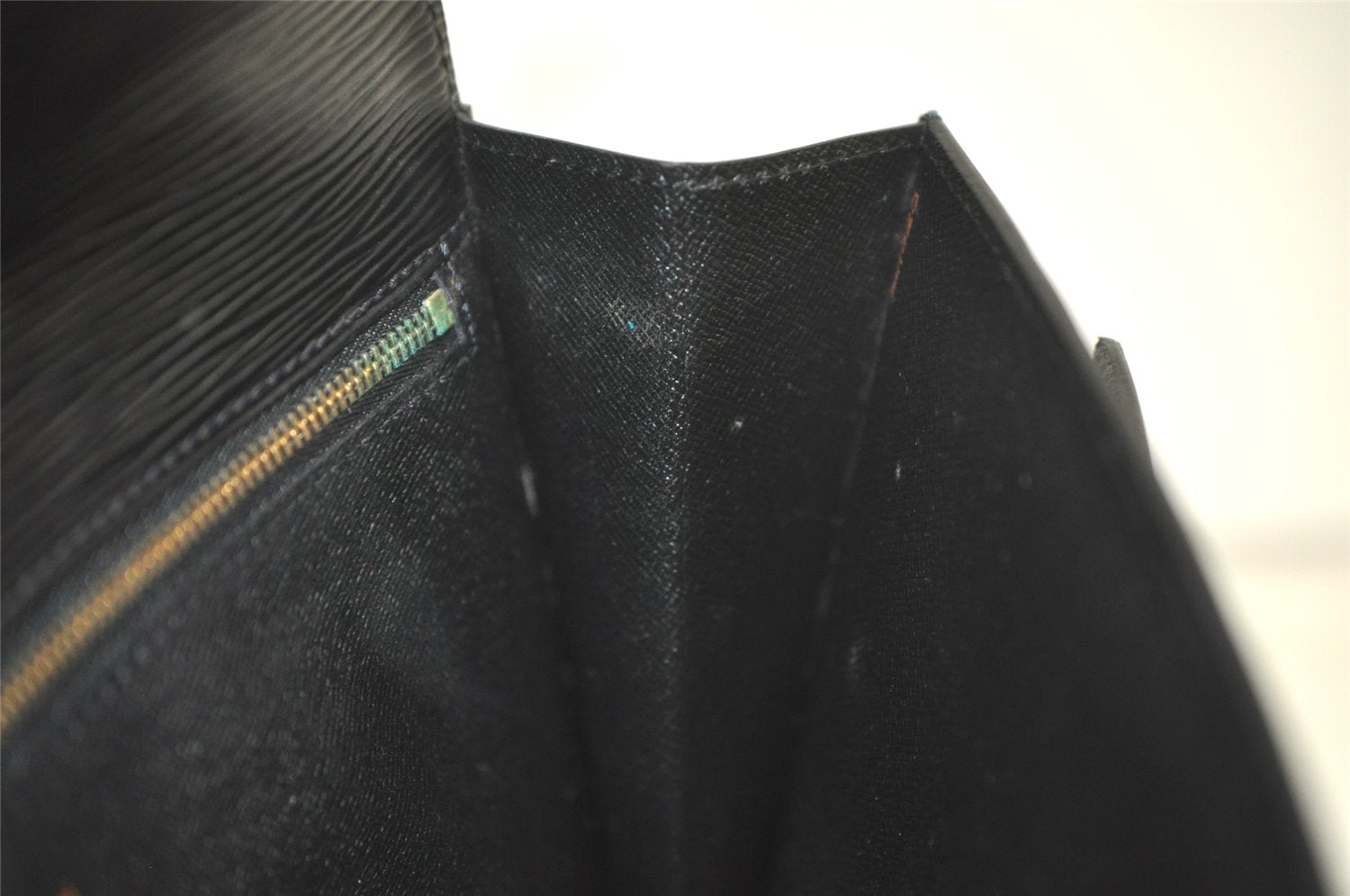 Auth Louis Vuitton Epi Pochette Sellier Dragonne Clutch Bag M52612 Black 2908K