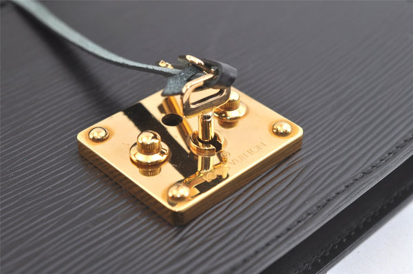 Auth Louis Vuitton Epi Pochette Sellier Dragonne Clutch Bag M52612 Black 2908K