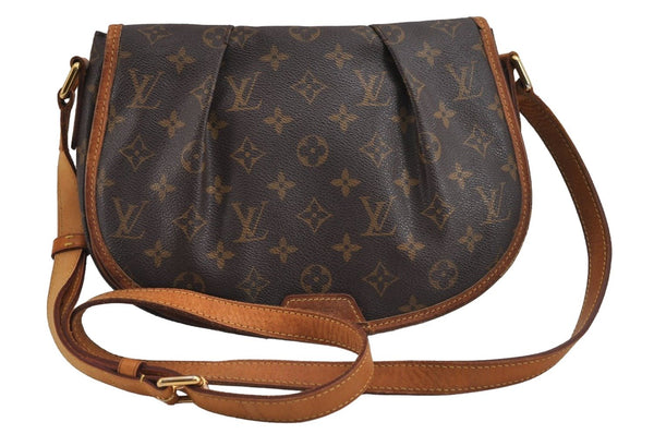 Authentic Louis Vuitton Monogram Menilmontant PM M40474 Shoulder Cross Bag 2909J