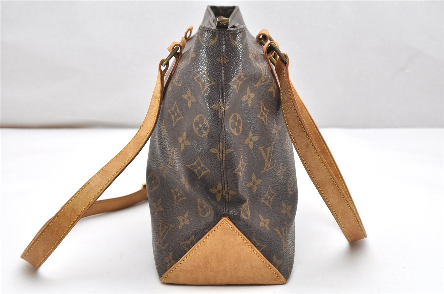 Authentic Louis Vuitton Monogram Cabas Piano Shoulder Tote Bag M51148 Junk 2909K