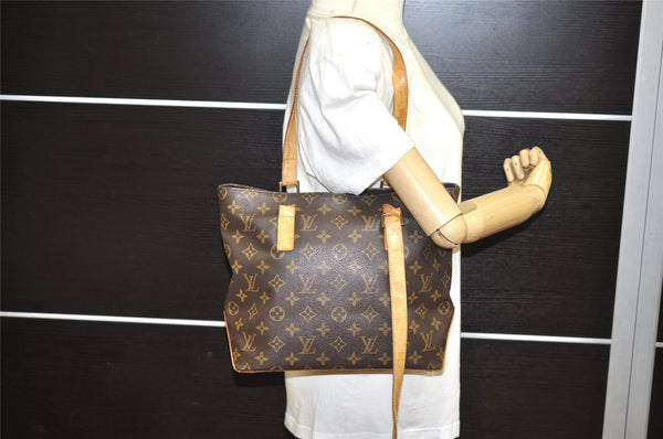 Authentic Louis Vuitton Monogram Cabas Piano Shoulder Tote Bag M51148 Junk 2909K