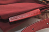 Authentic FENDI Zucchino Shoulder Hand Bag Purse Canvas Leather Red 2910K