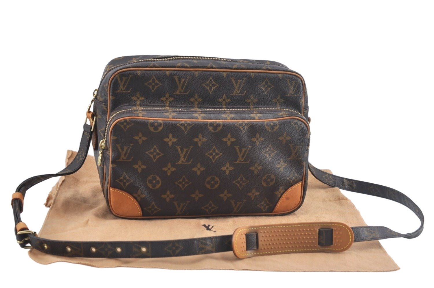 Authentic Louis Vuitton Monogram Nile Shoulder Cross Body Bag M45244 LV 2911J