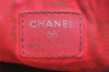 Authentic CHANEL Cambon Line Quilted CC Logo Calf Skin Pouch Black 2912I