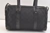 Authentic GUCCI Vintage Hand Boston Bag GG Canvas Leather 0000851 Black 2913K