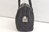 Authentic GUCCI Vintage Hand Boston Bag GG Canvas Leather 0000851 Black 2913K
