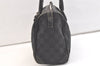 Authentic GUCCI Vintage Hand Boston Bag GG Canvas Leather 0000851 Black 2913K