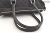 Authentic GUCCI Vintage Hand Boston Bag GG Canvas Leather 0000851 Black 2913K