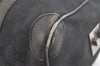 Authentic GUCCI Vintage Hand Boston Bag GG Canvas Leather 0000851 Black 2913K