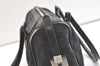 Authentic GUCCI Vintage Hand Boston Bag GG Canvas Leather 0000851 Black 2913K