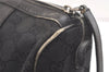 Authentic GUCCI Vintage Hand Boston Bag GG Canvas Leather 0000851 Black 2913K